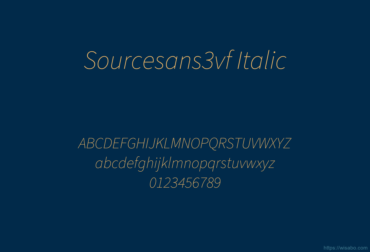 Sourcesans3vf Italic