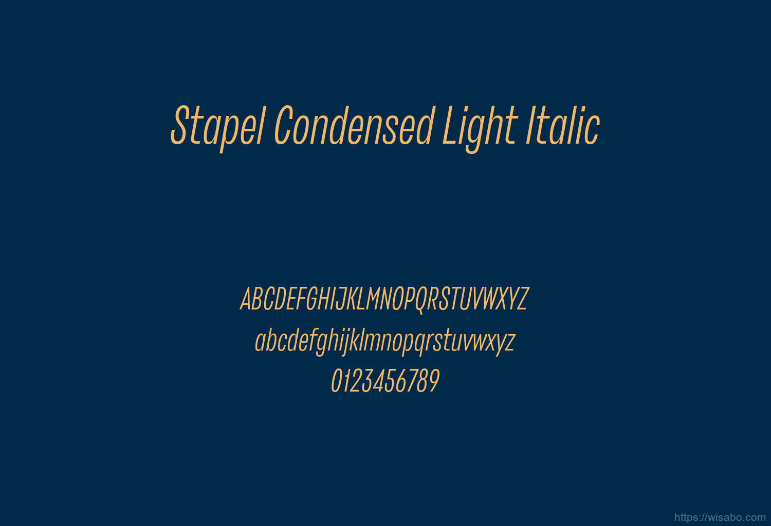 Stapel Condensed Light Italic