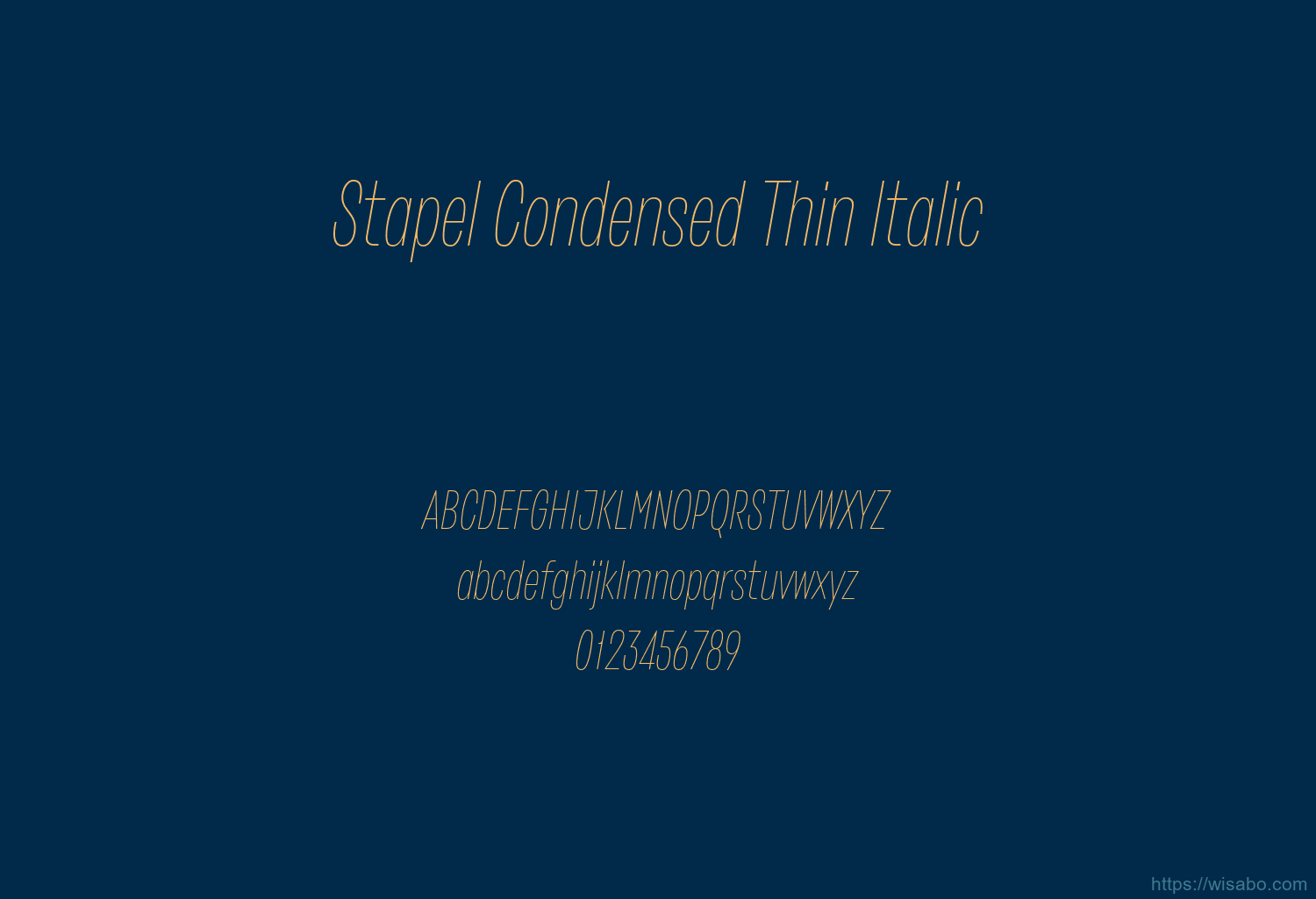Stapel Condensed Thin Italic