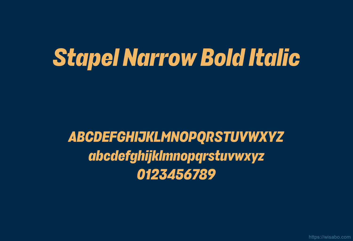 Stapel Narrow Bold Italic