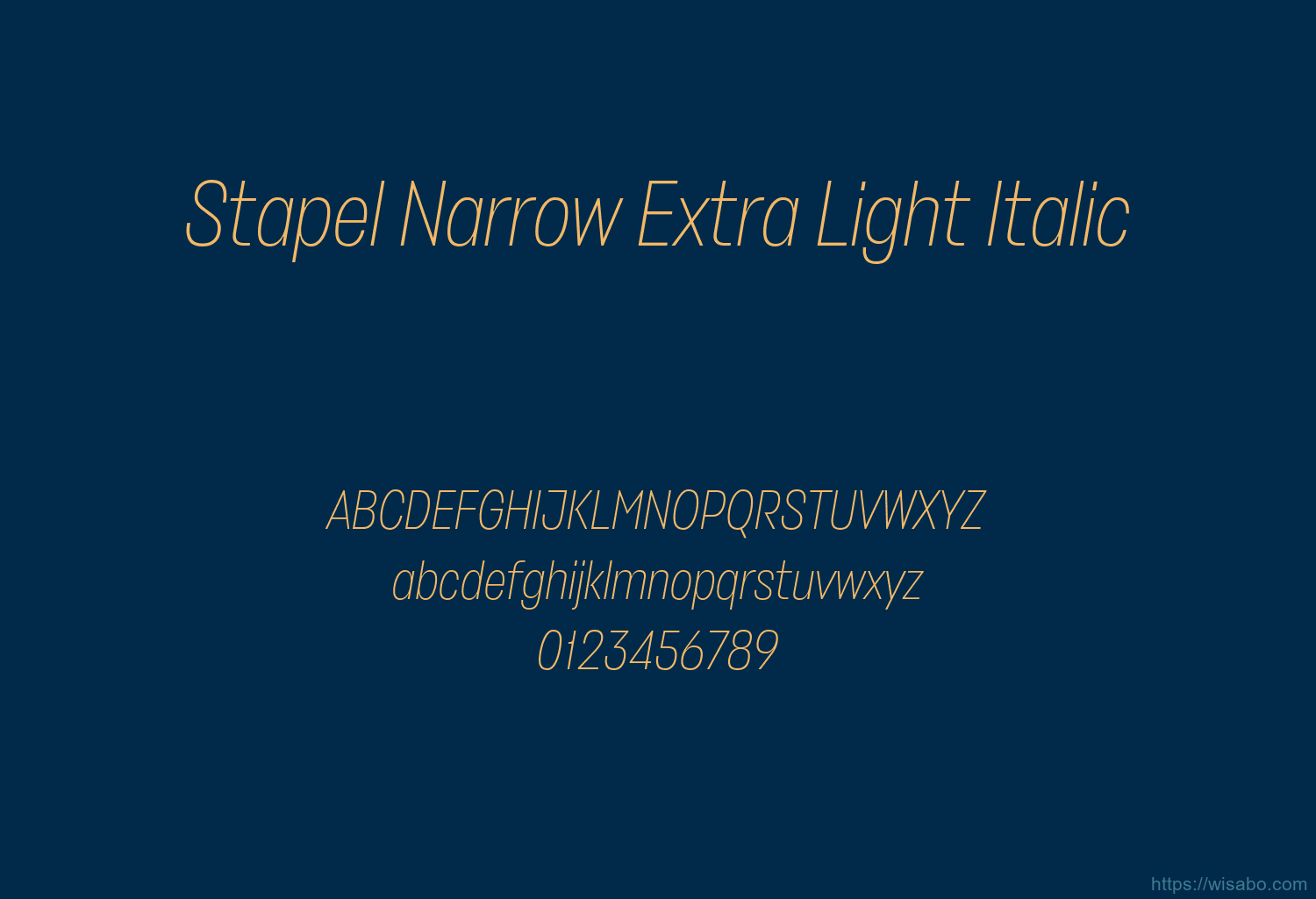 Stapel Narrow Extra Light Italic