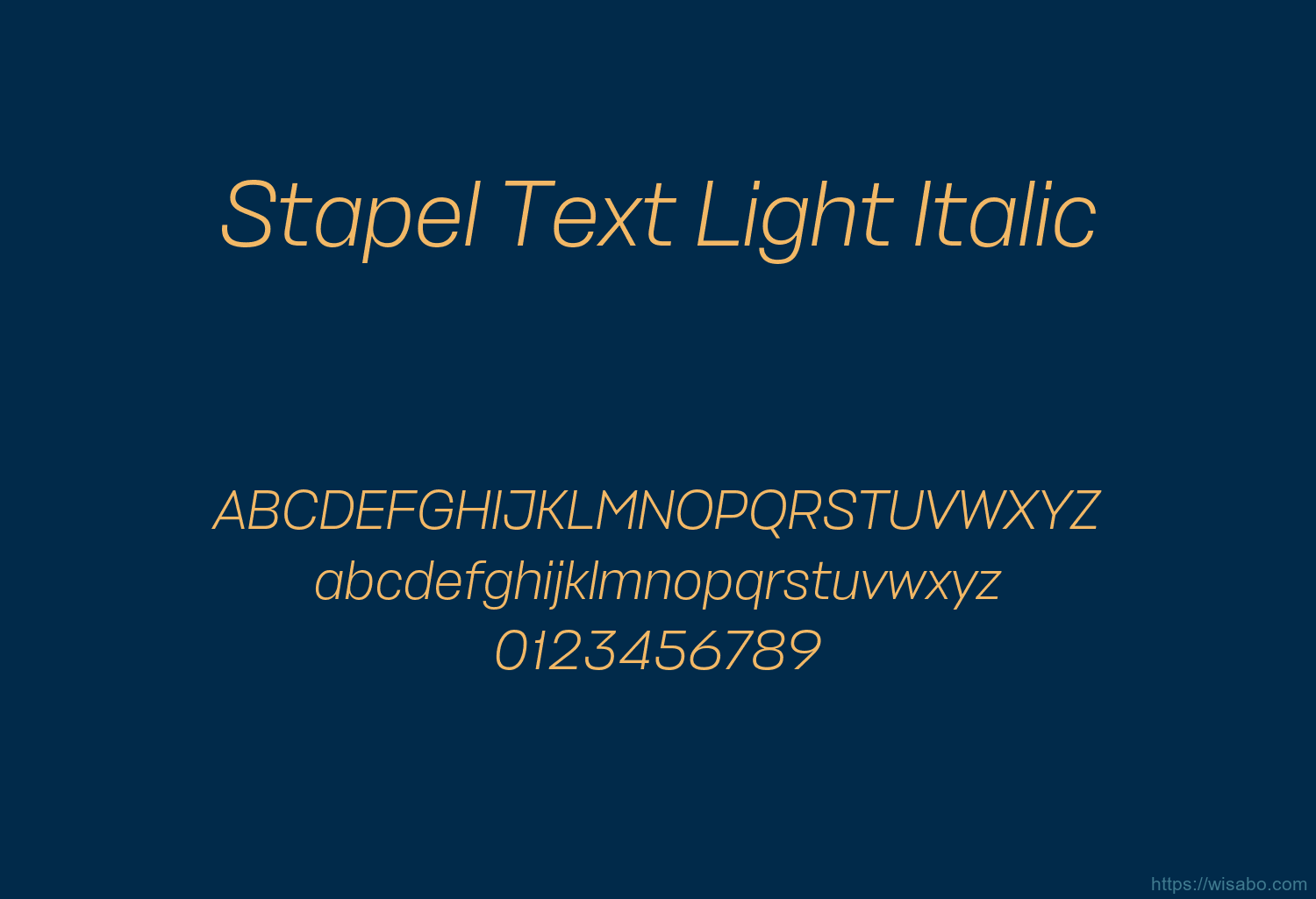 Stapel Text Light Italic