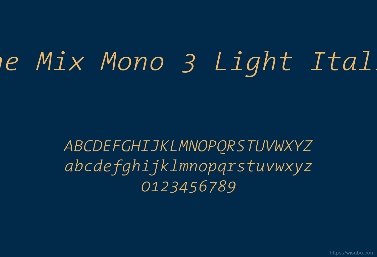 The Mix Mono 3 Light Italic