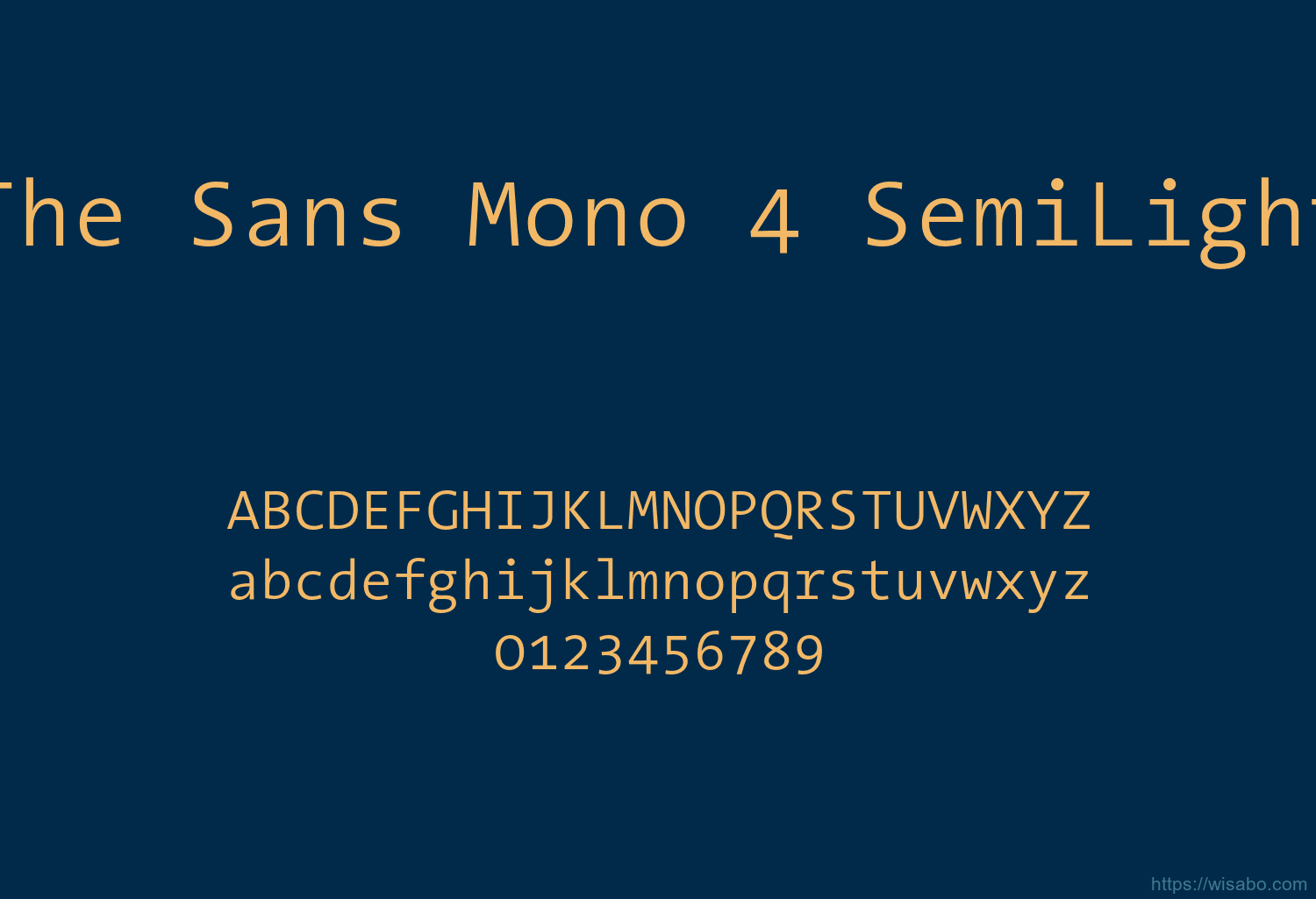 The Sans Mono 4 SemiLight