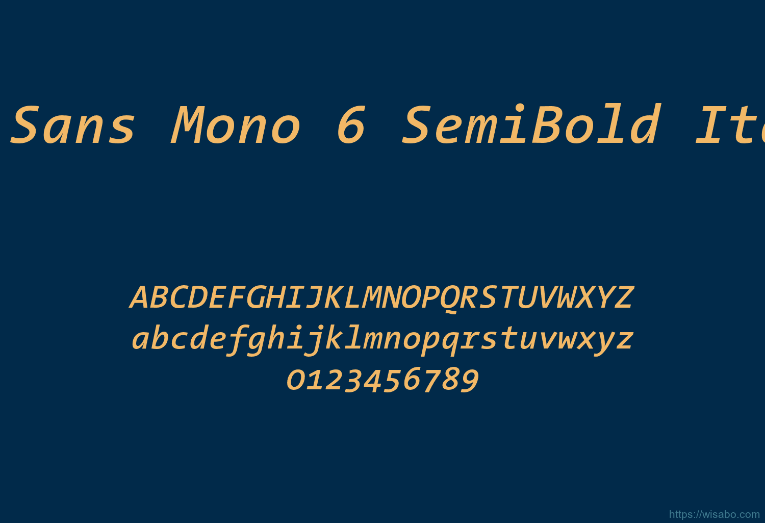 The Sans Mono 6 SemiBold Italic