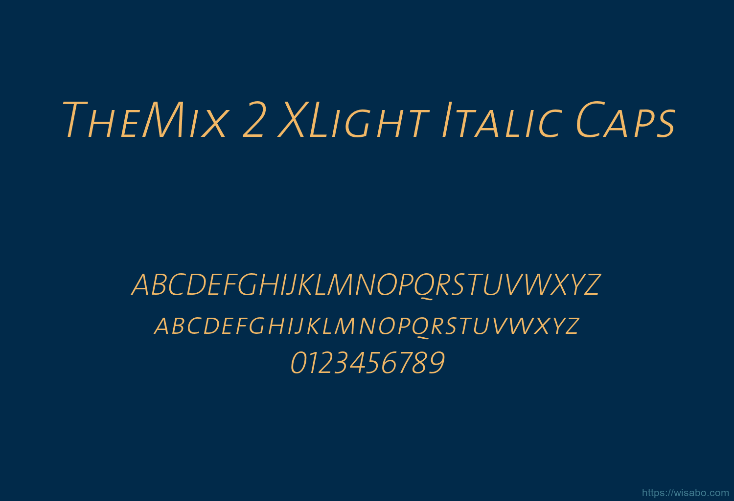 TheMix 2 XLight Italic Caps