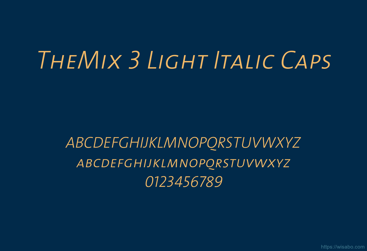 TheMix 3 Light Italic Caps