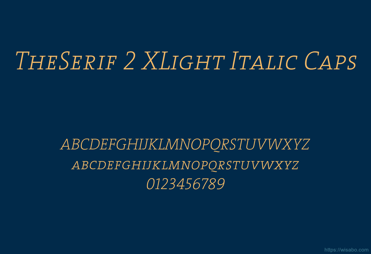 TheSerif 2 XLight Italic Caps