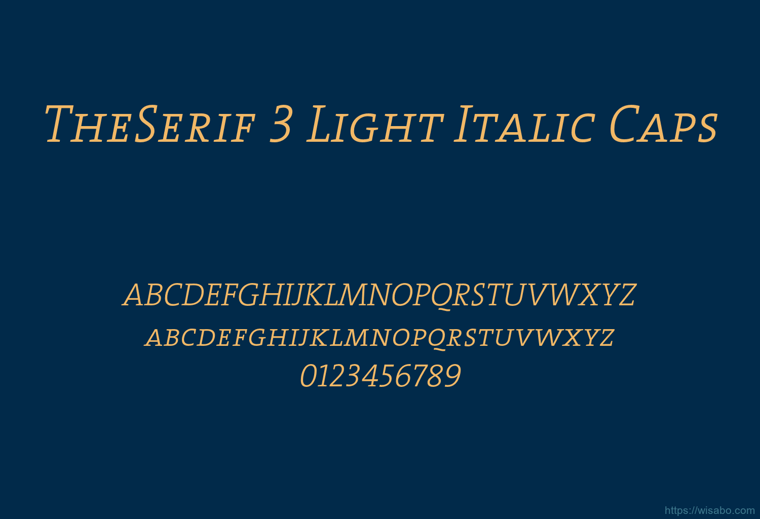 TheSerif 3 Light Italic Caps