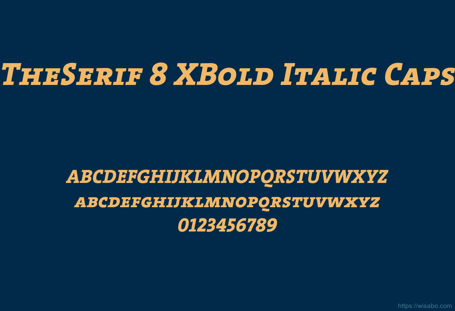TheSerif 8 XBold Italic Caps
