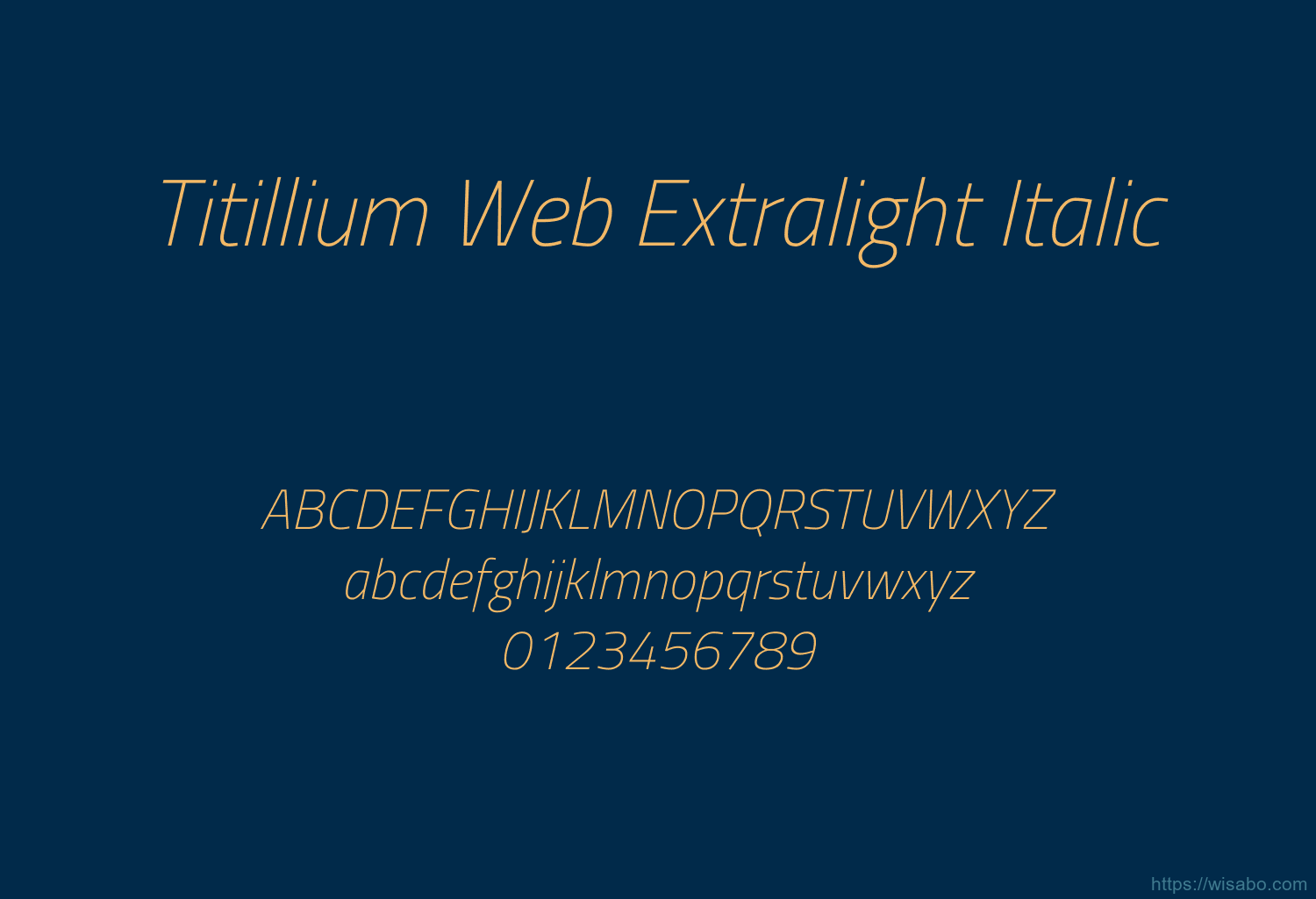Titillium Web Extralight Italic