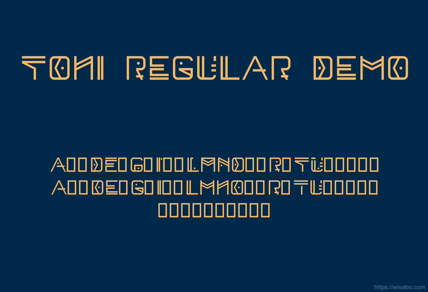 Toni Regular Demo