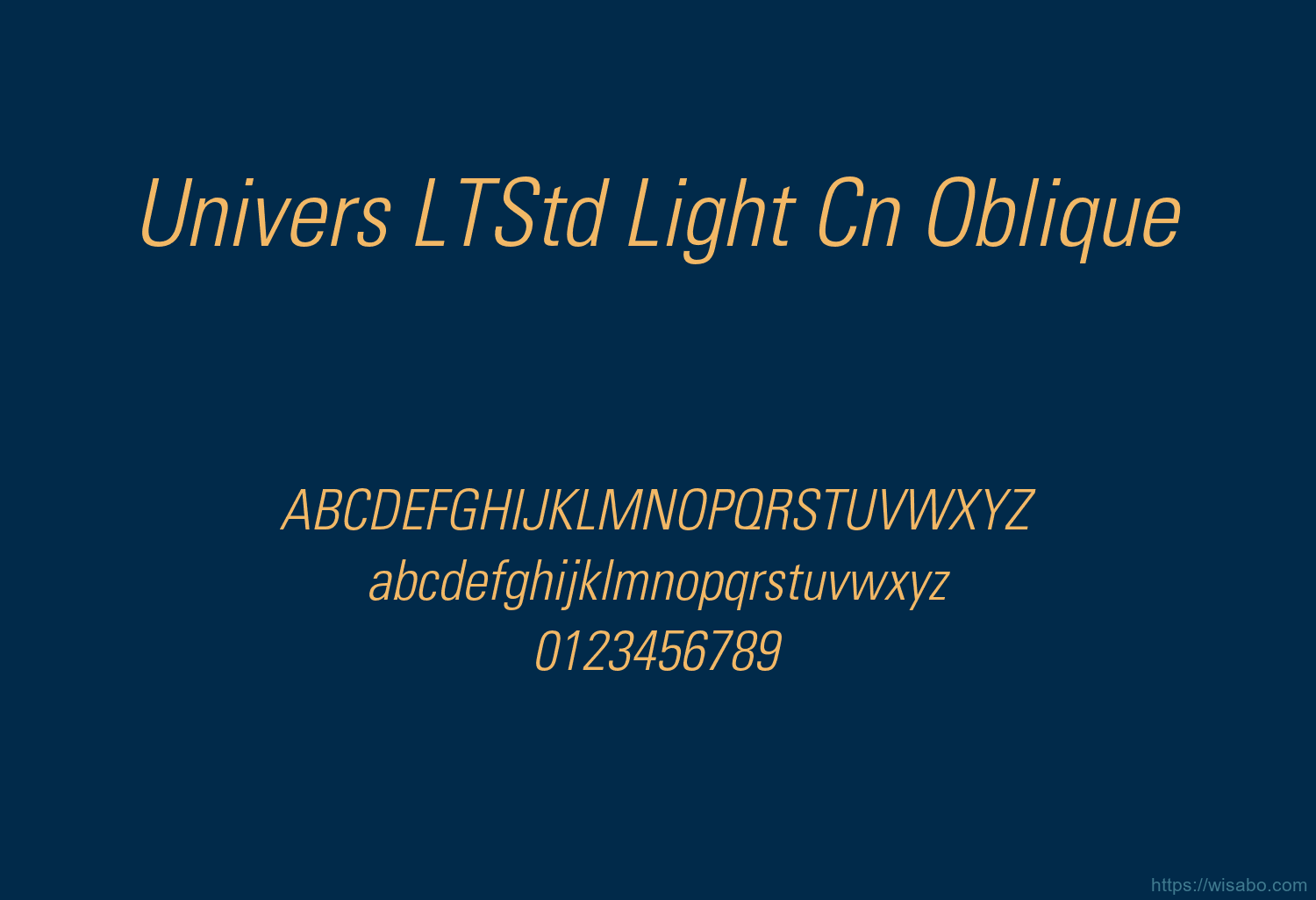 Univers LTStd Light Cn Oblique