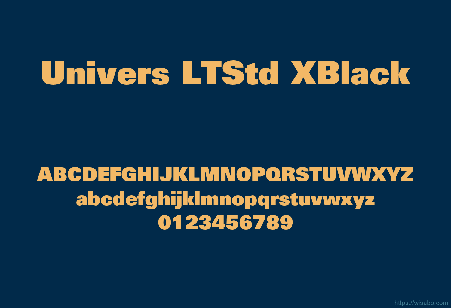 Univers LTStd XBlack