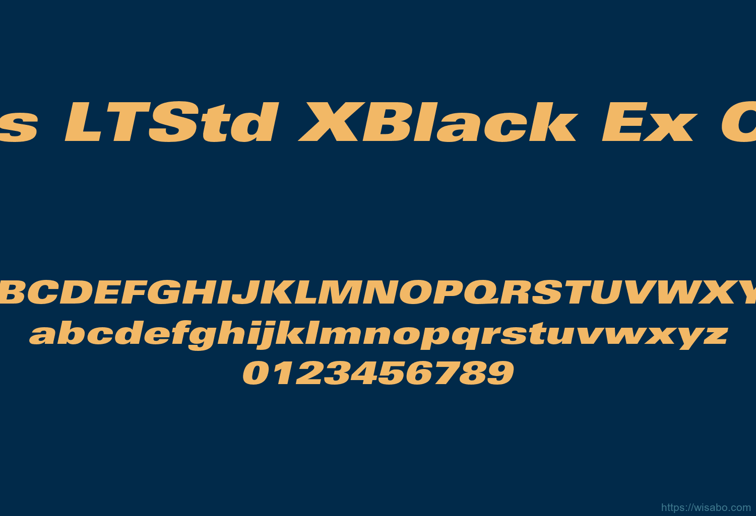 Univers LTStd XBlack Ex Oblique