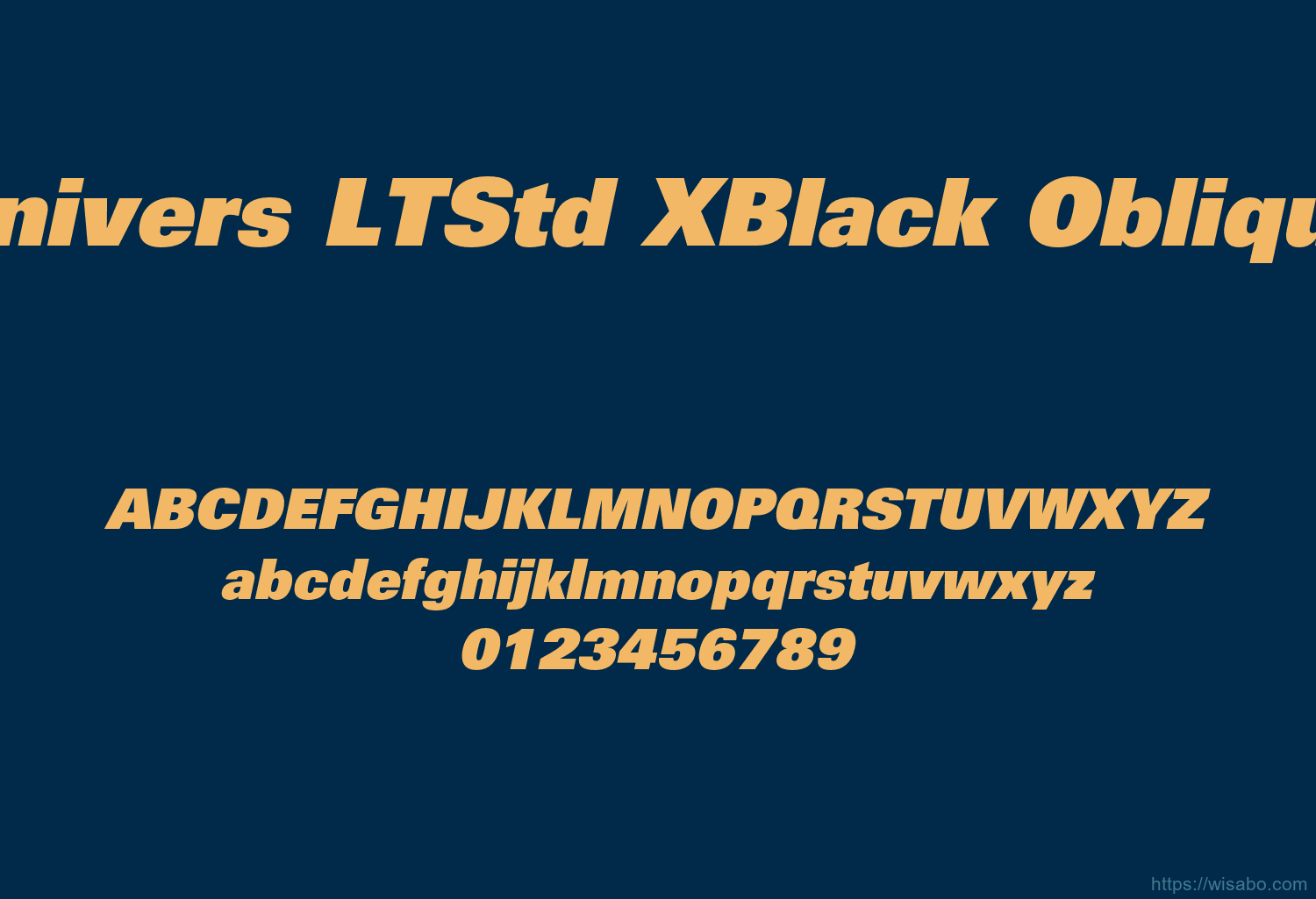 Univers LTStd XBlack Oblique