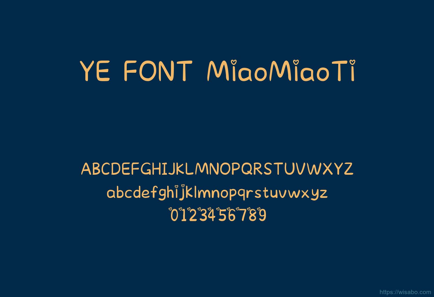 YE FONT MiaoMiaoTi